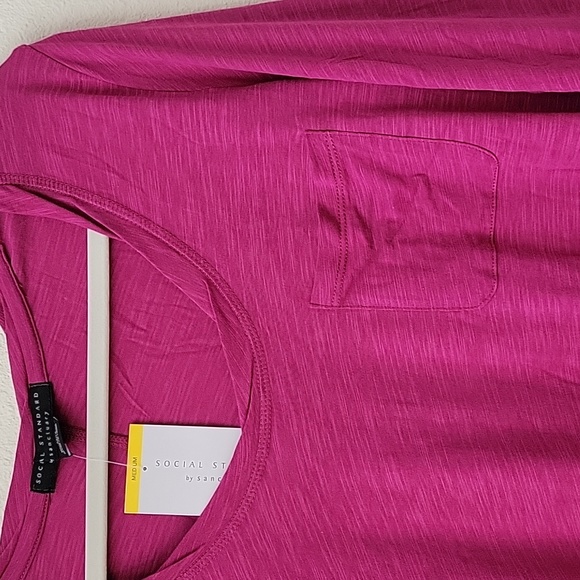 Social Standard by Sanctuary Dylan Scoop Tee, Maternity Top, Magenta Rose, M,NWT - Picture 6 of 11